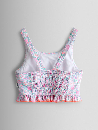 JoJo Maman Bébé Neon Ditsy Frill Print 2-Piece Bikini Set image 4