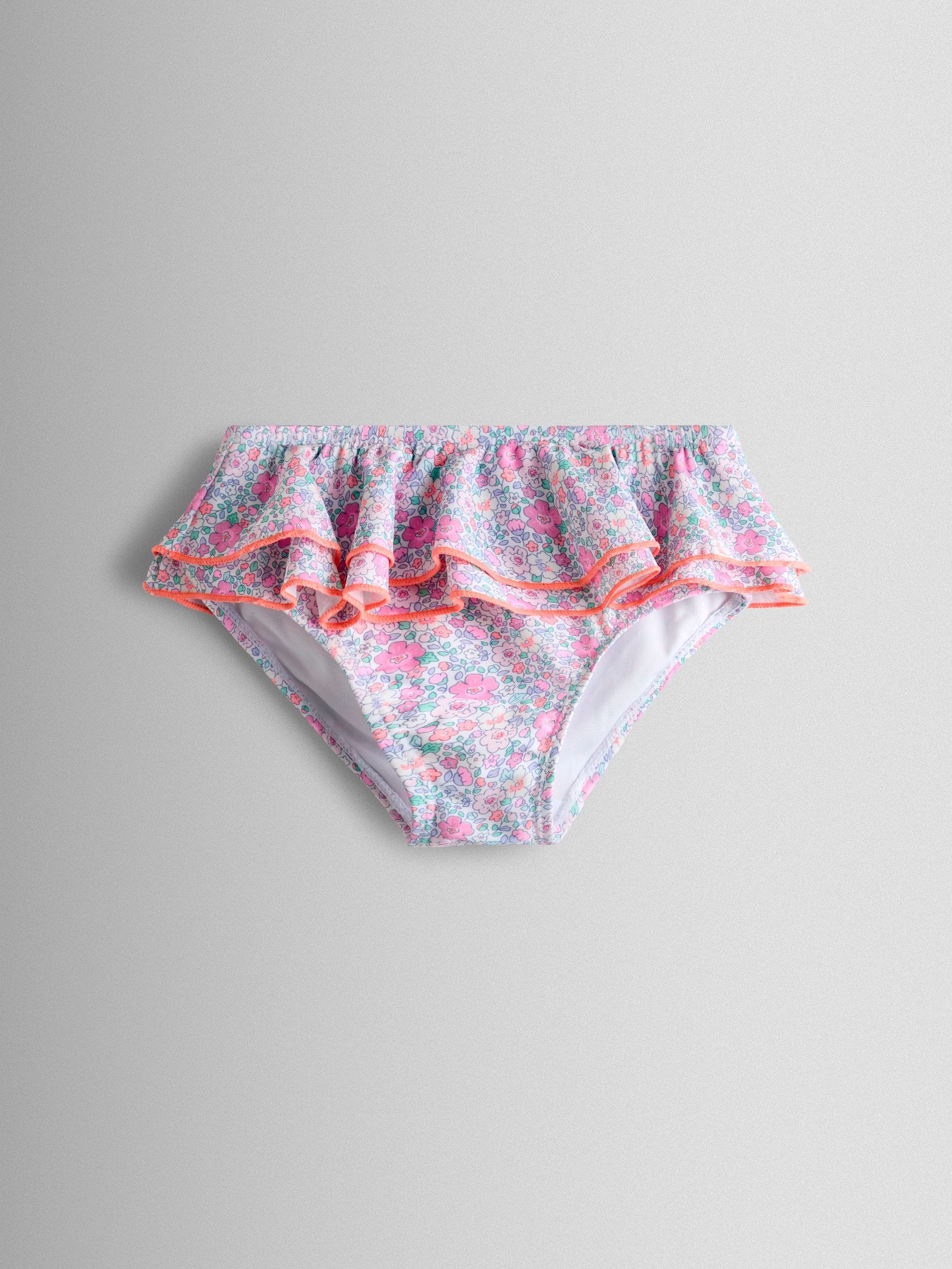 JoJo Maman Bébé Neon Ditsy Frill Print 2-Piece Bikini Set image 5