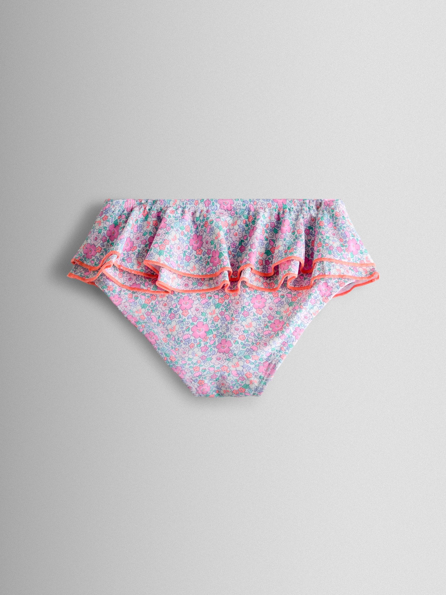 JoJo Maman Bébé Neon Ditsy Frill Print 2-Piece Bikini Set image 6
