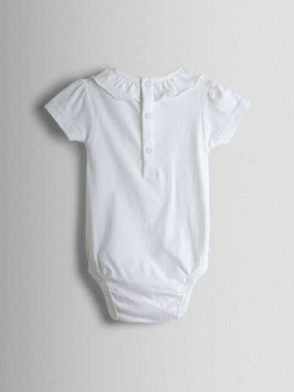 JoJo Maman Bébé Pink Bunny Embroidered Dungarees & Body Set image 5