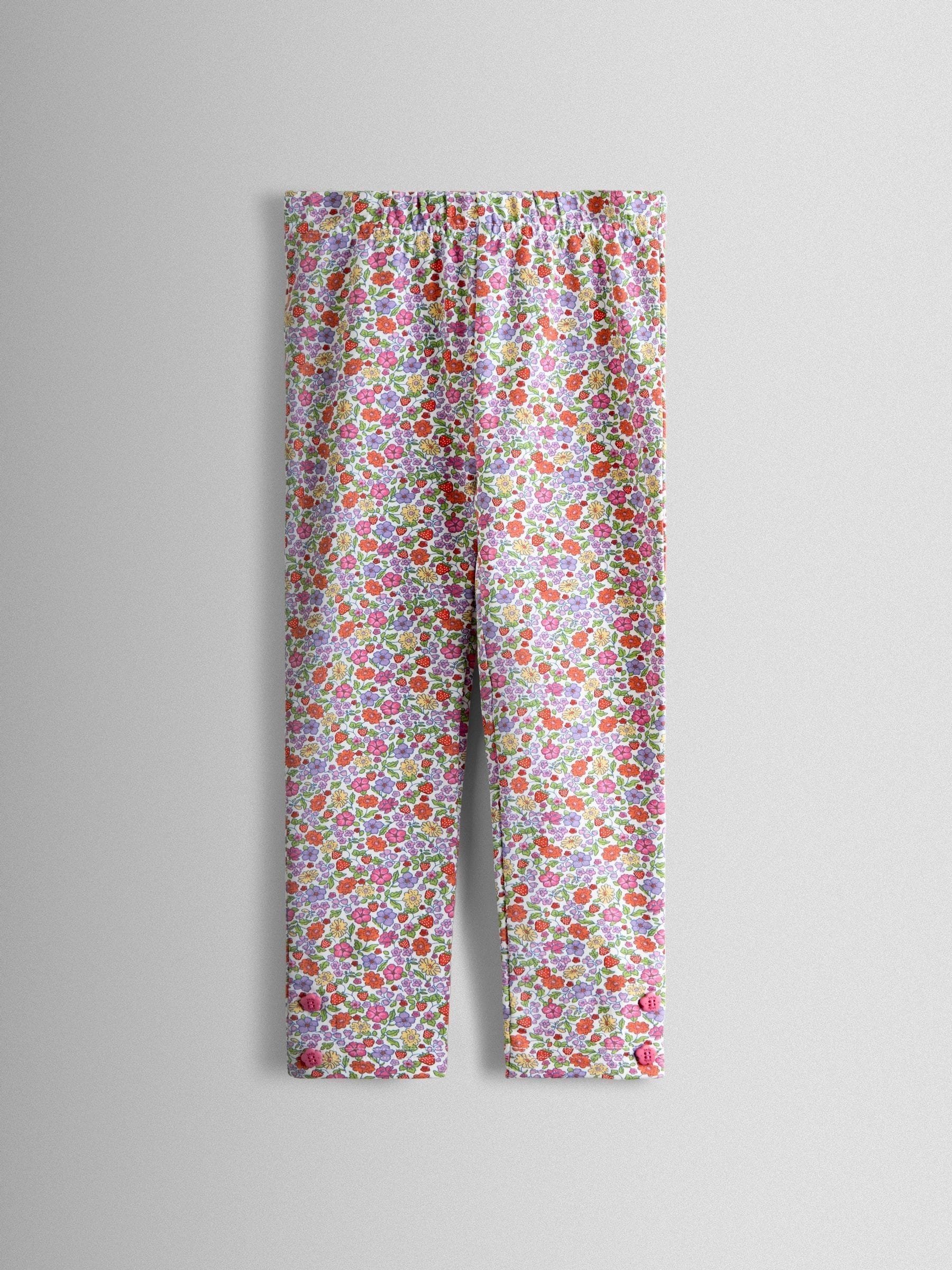 JoJo Maman Bébé Floral Pink Strawberry Appliqué Sweatshirt & Legging Set image 4