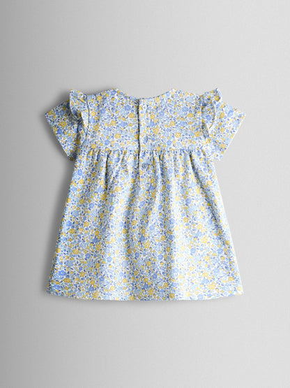 JoJo Maman Bébé Yellow Bunny Ditsy Floral Appliqué Top & Legging Set image 5