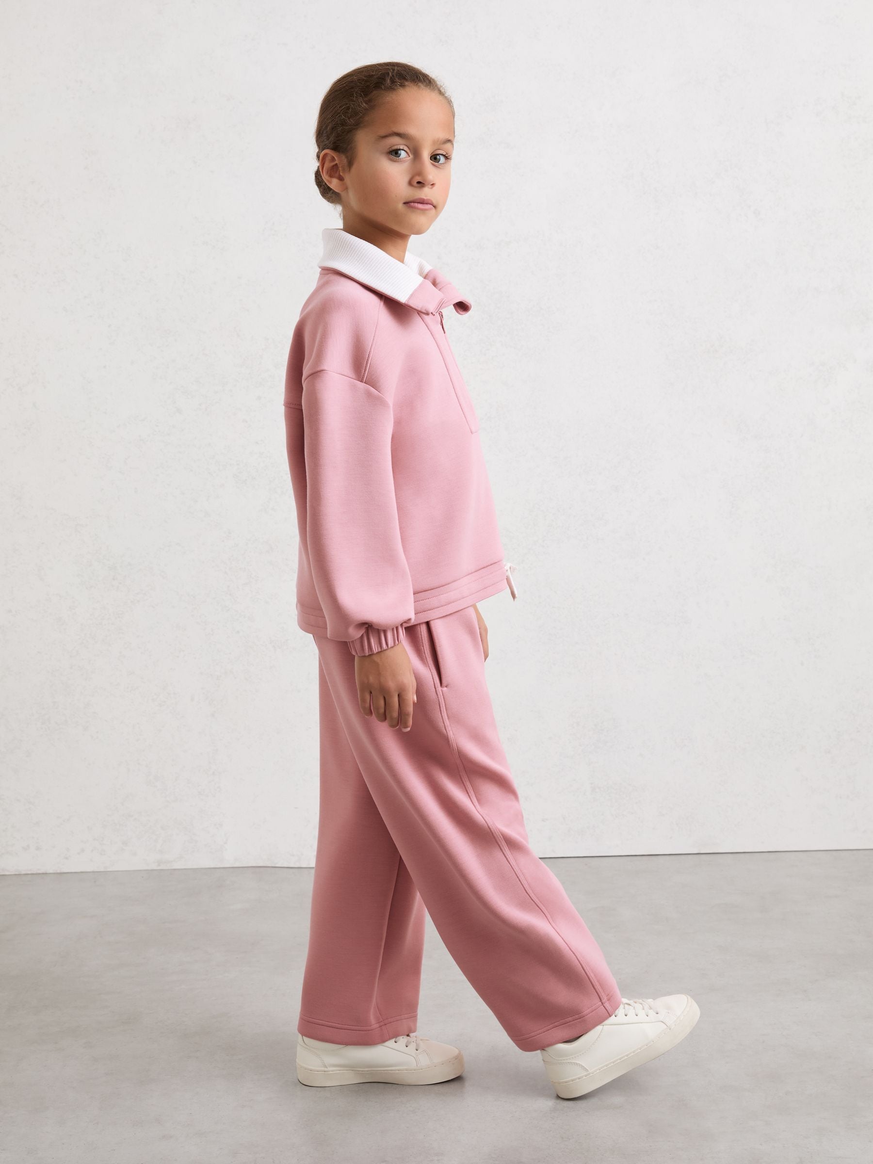 Reiss Rose Laney 3-9 yrs Wide-Leg Interlock Drawstring Joggers image 1