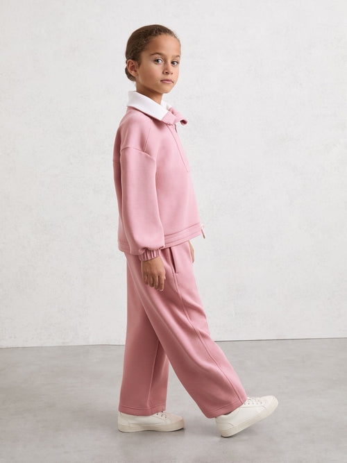 Reiss Rose Laney 3-9 yrs Wide-Leg Interlock Drawstring Joggers image 1
