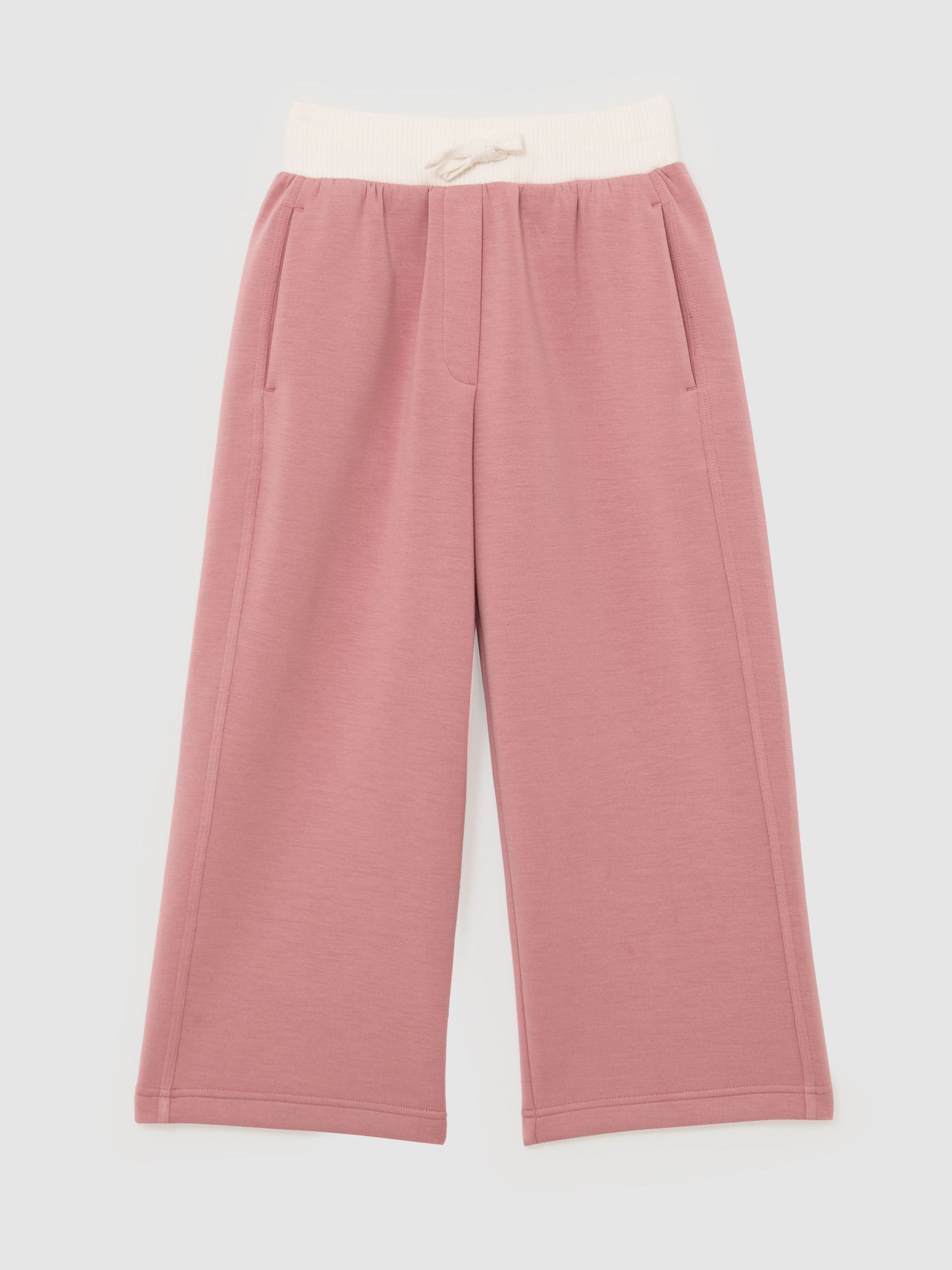 Reiss Rose Laney 3-9 yrs Wide-Leg Interlock Drawstring Joggers image 2