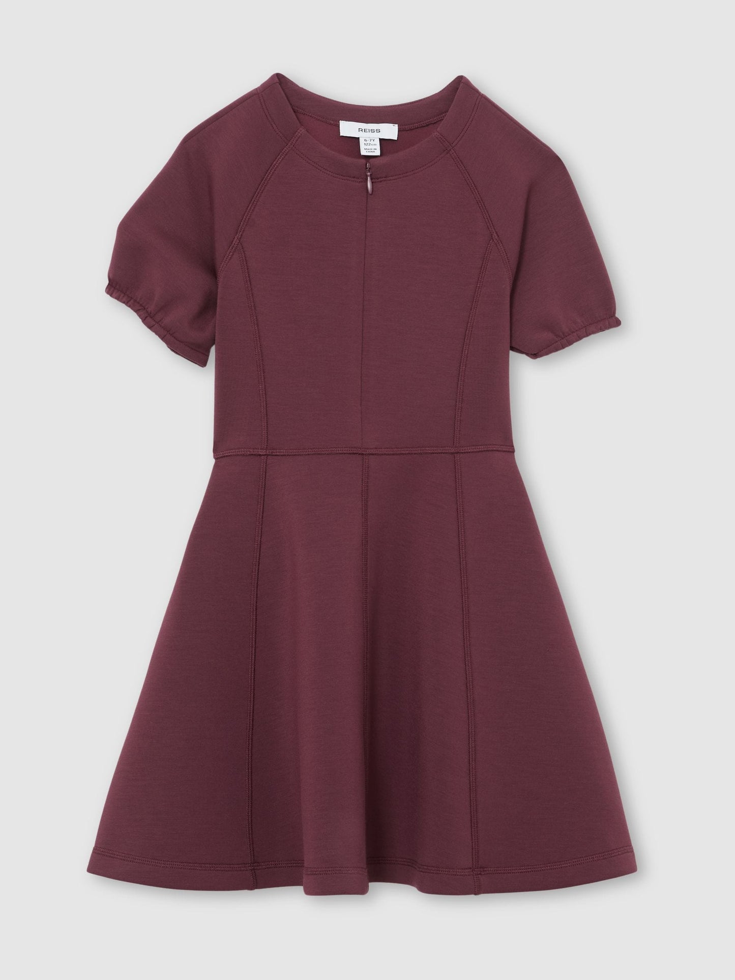 Reiss Burgundy Jenny 9-13 yrs Premium Interlock-Jersey Dress image 2
