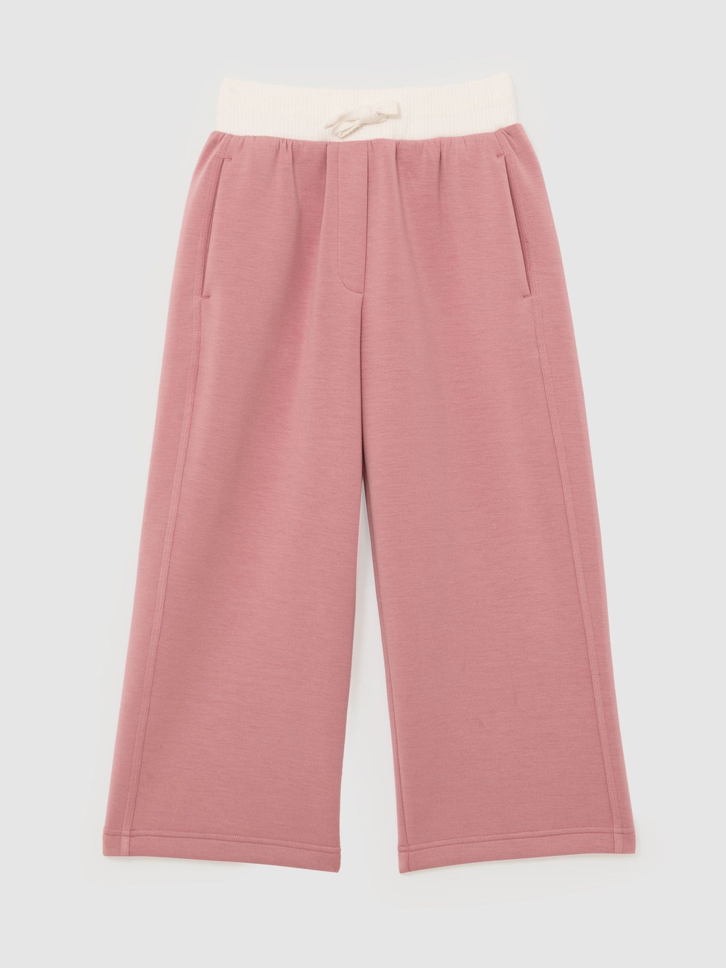 Reiss Rose Laney 9-13 yrs Wide-Leg Interlock Drawstring Joggers image 2