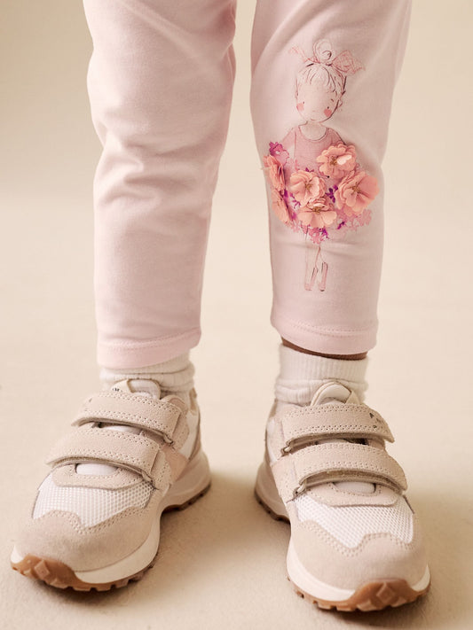 Pink Ballerina Embellished Leggings (3mths-7yrs) image 2