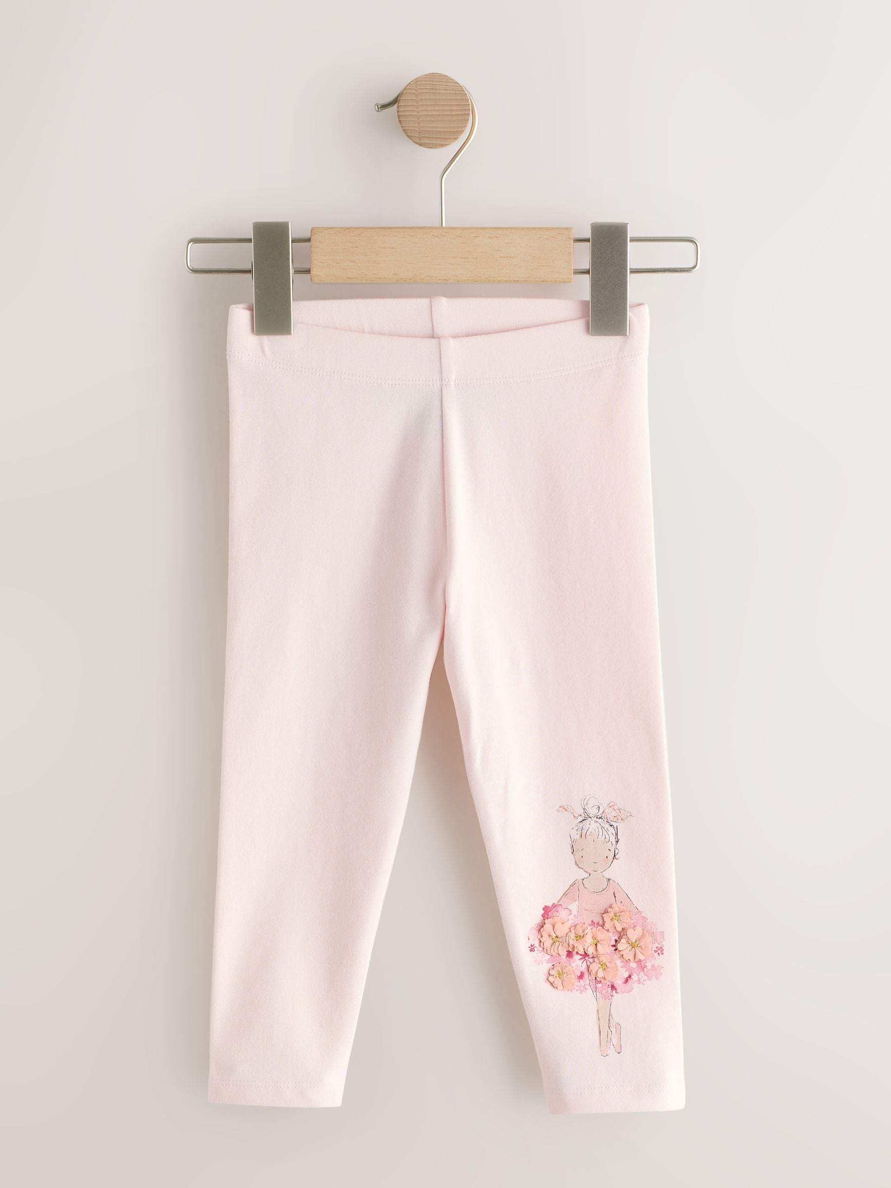 Pink Ballerina Embellished Leggings (3mths-7yrs) image 3
