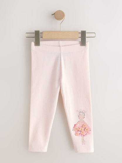 Pink Ballerina Embellished Leggings (3mths-7yrs) image 3