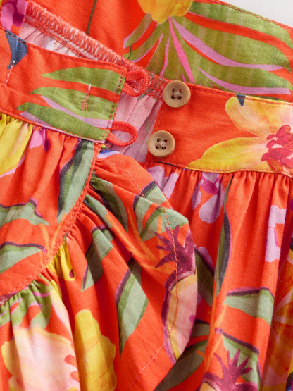 Orange Tropical Blouse And Trousers Co-ord Set (3mths-8yrs) image 4
