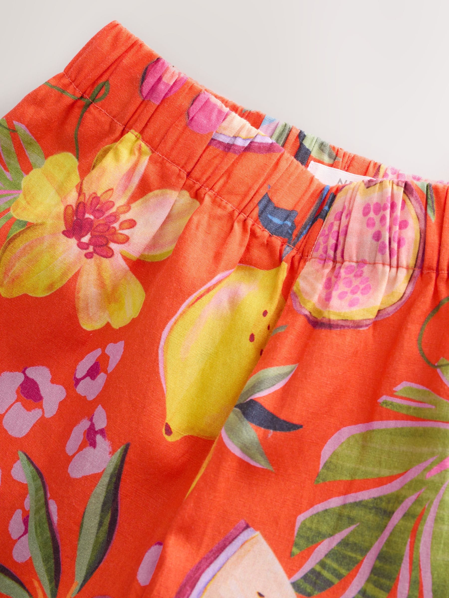 Orange Tropical Blouse And Trousers Co-ord Set (3mths-8yrs) image 5