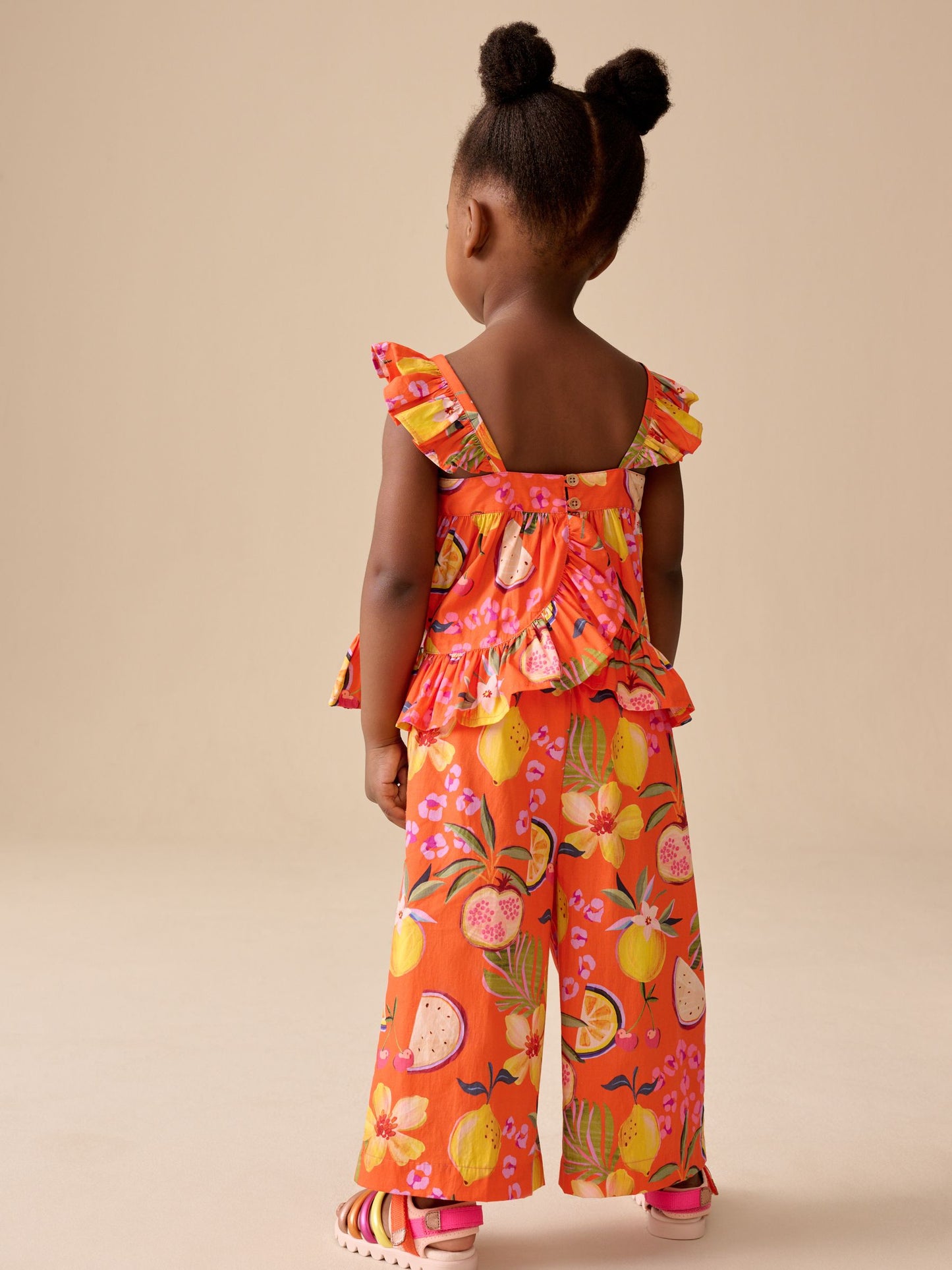 Orange Tropical Blouse And Trousers Co-ord Set (3mths-8yrs) image 7