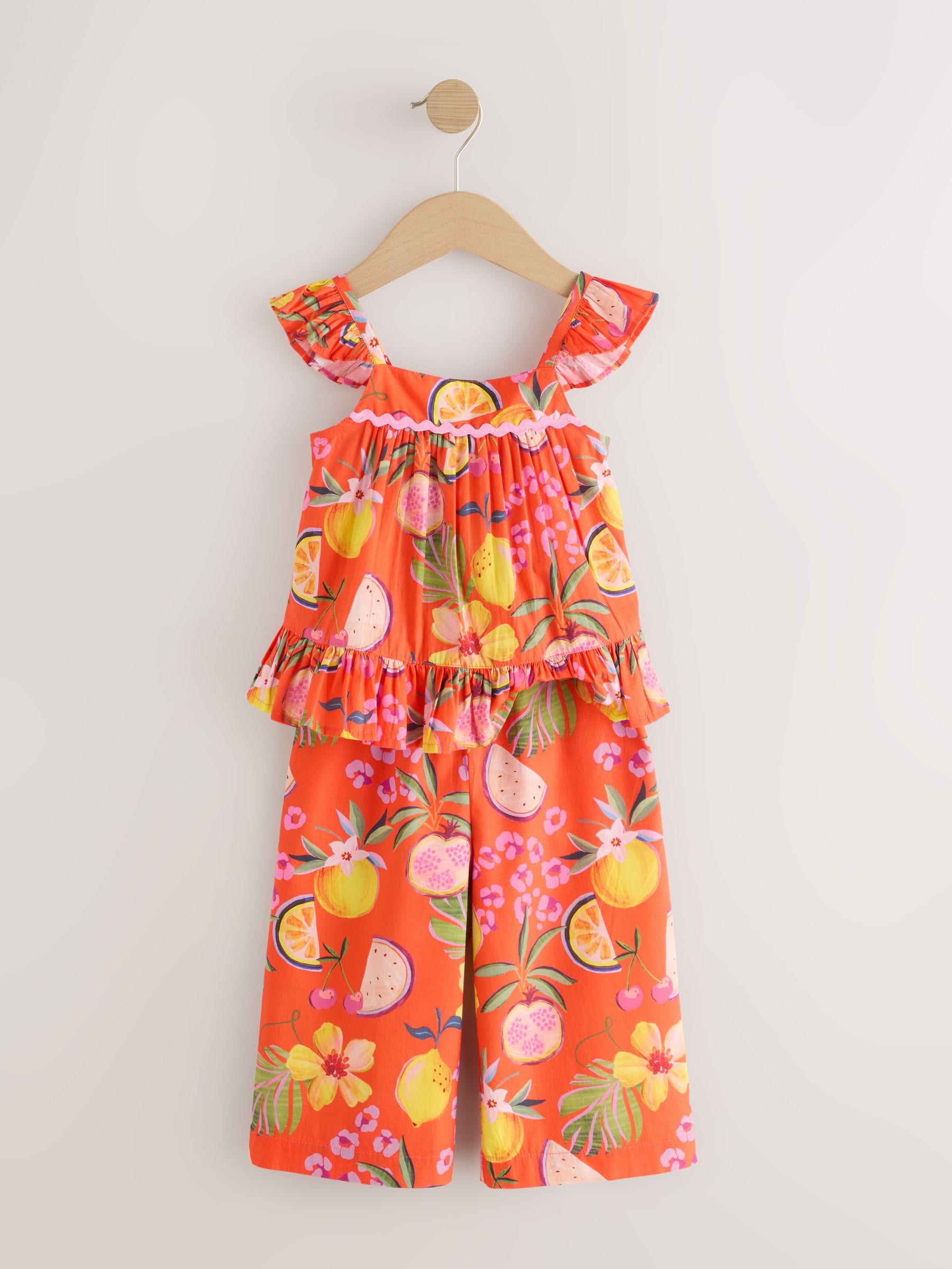 Orange Tropical Blouse And Trousers Co-ord Set (3mths-8yrs) image 10