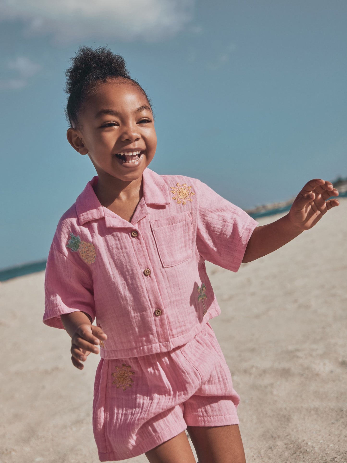 Pink Shirt And Short Co-Ord Set (3mths-10yrs) image 1