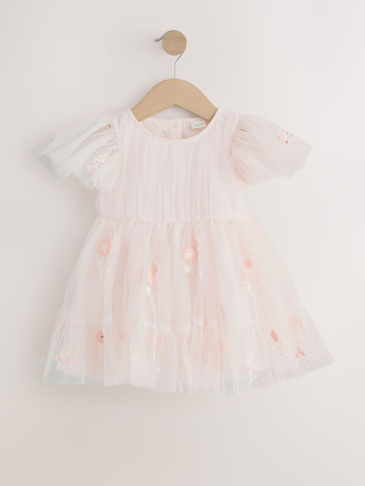 Dsiney Kidz - Pastel Pink Embroidered Mesh Occasion Dress (3mths-8yrs) image 5
