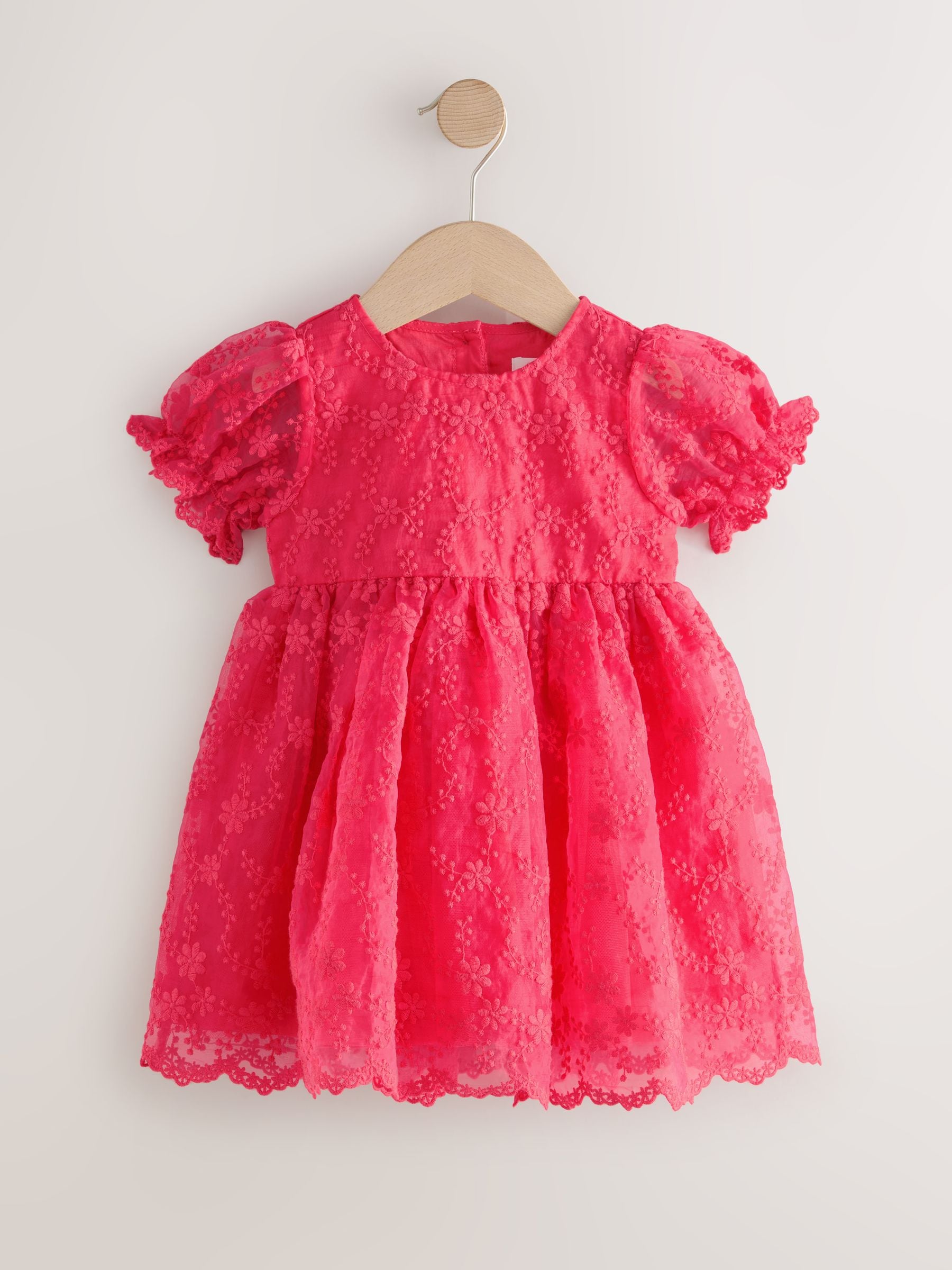 Red Embroidered Prom Dress (3mths-8yrs) image 4