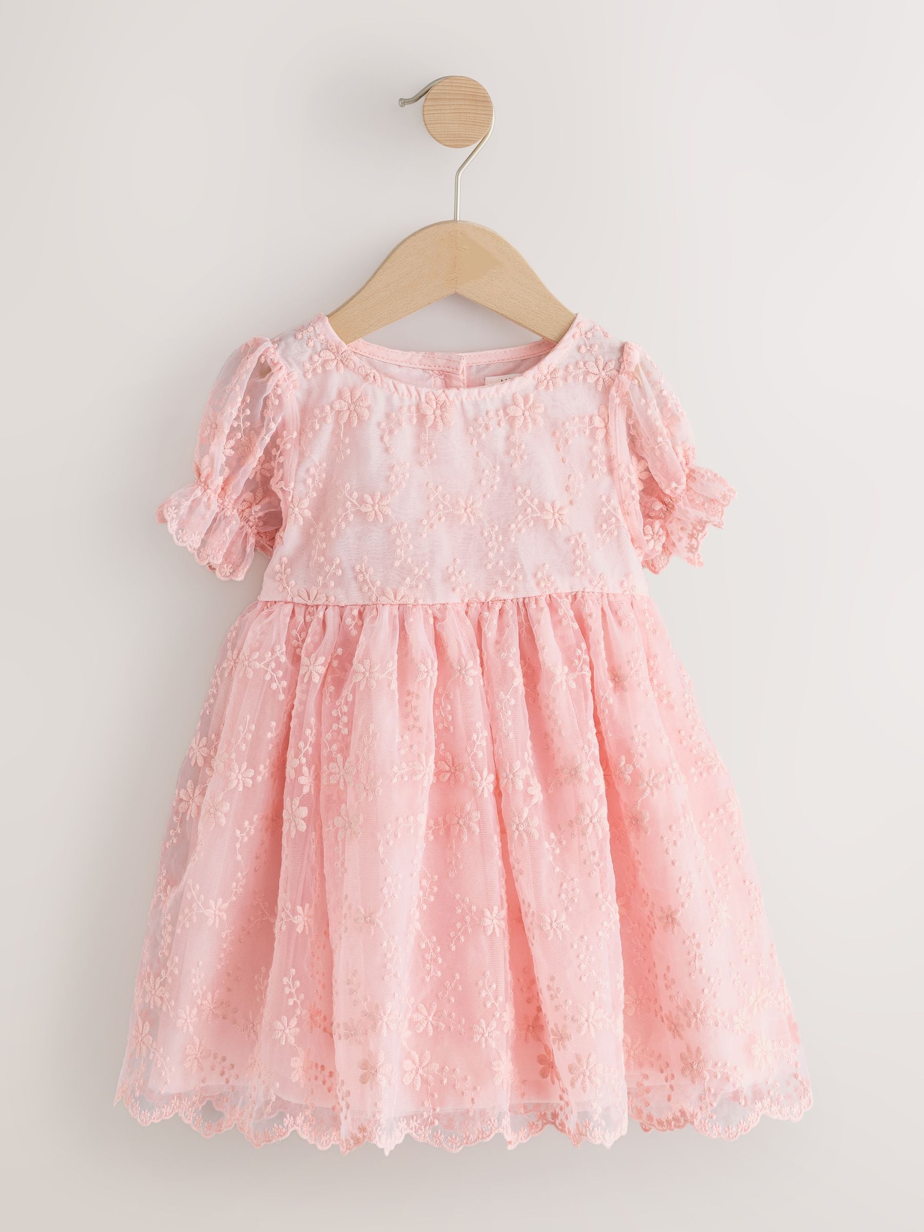 Pastel Pink Embroidered Prom Dress (3mths-8yrs) image 5