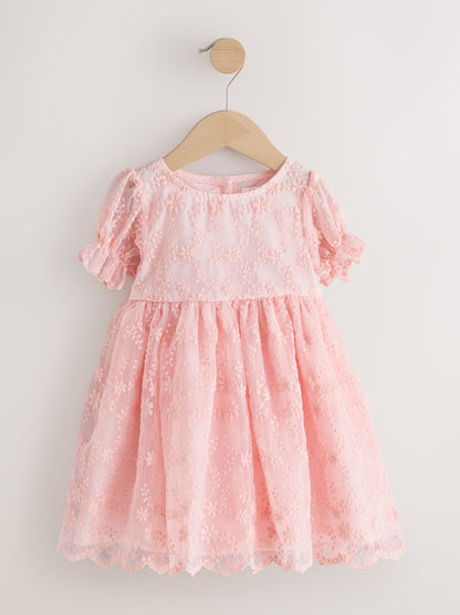 Pastel Pink Embroidered Prom Dress (3mths-8yrs) image 5
