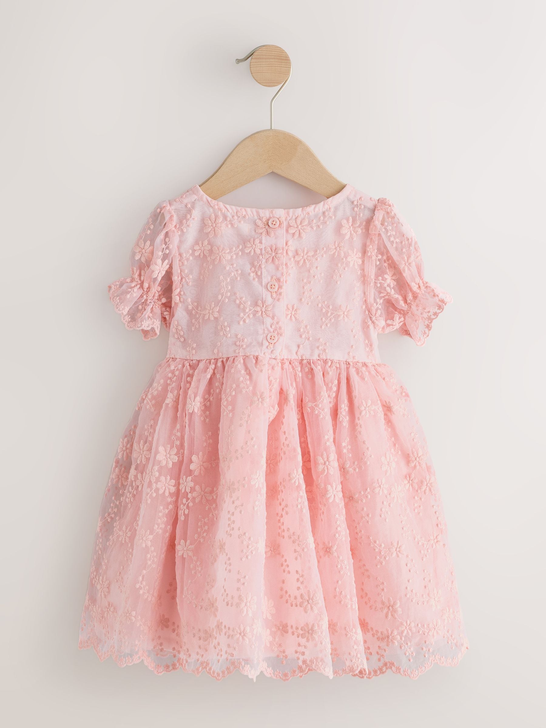 Pastel Pink Embroidered Prom Dress (3mths-8yrs) image 6