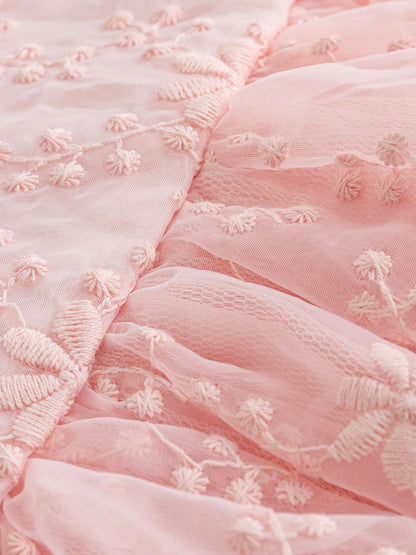 Pastel Pink Embroidered Prom Dress (3mths-8yrs) image 7