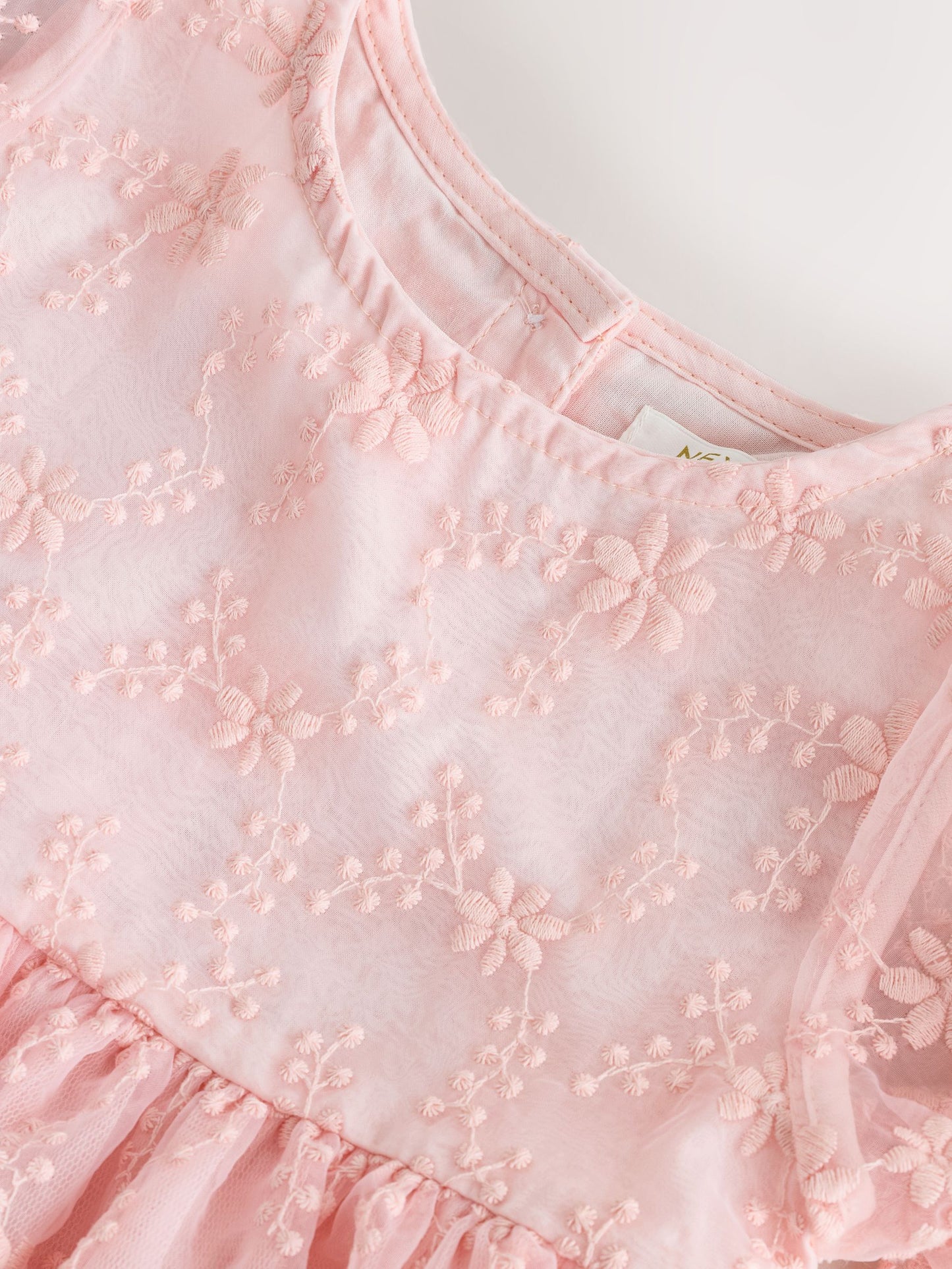 Pastel Pink Embroidered Prom Dress (3mths-8yrs) image 8