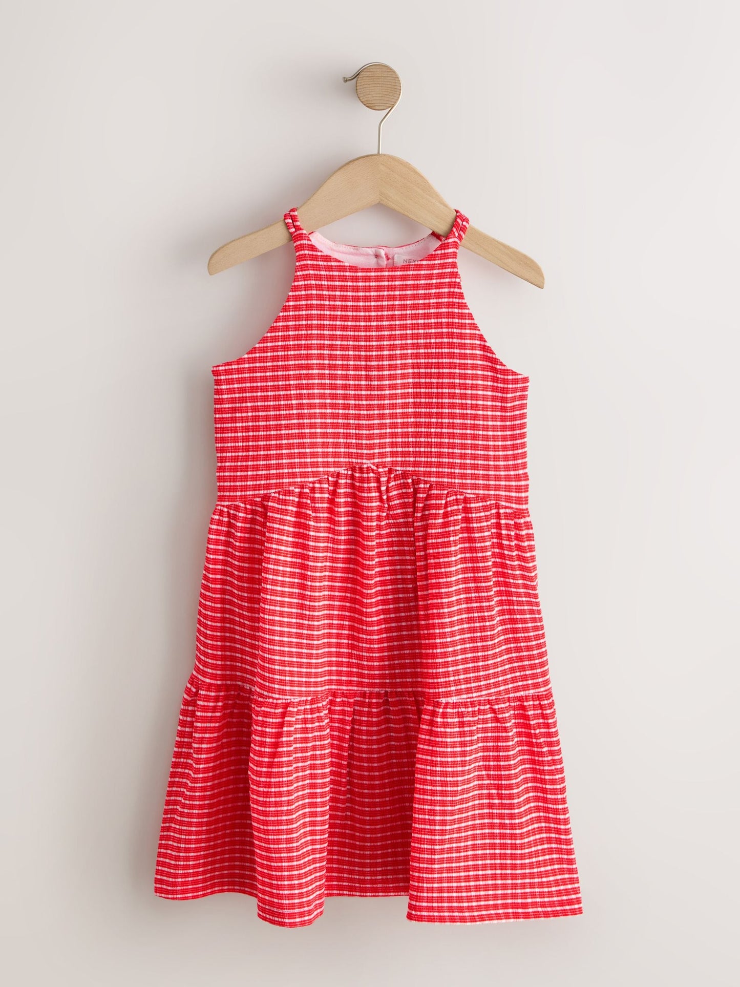 Red Stripe Strappy Crinkle Summer Dress (3-16yrs) image 5