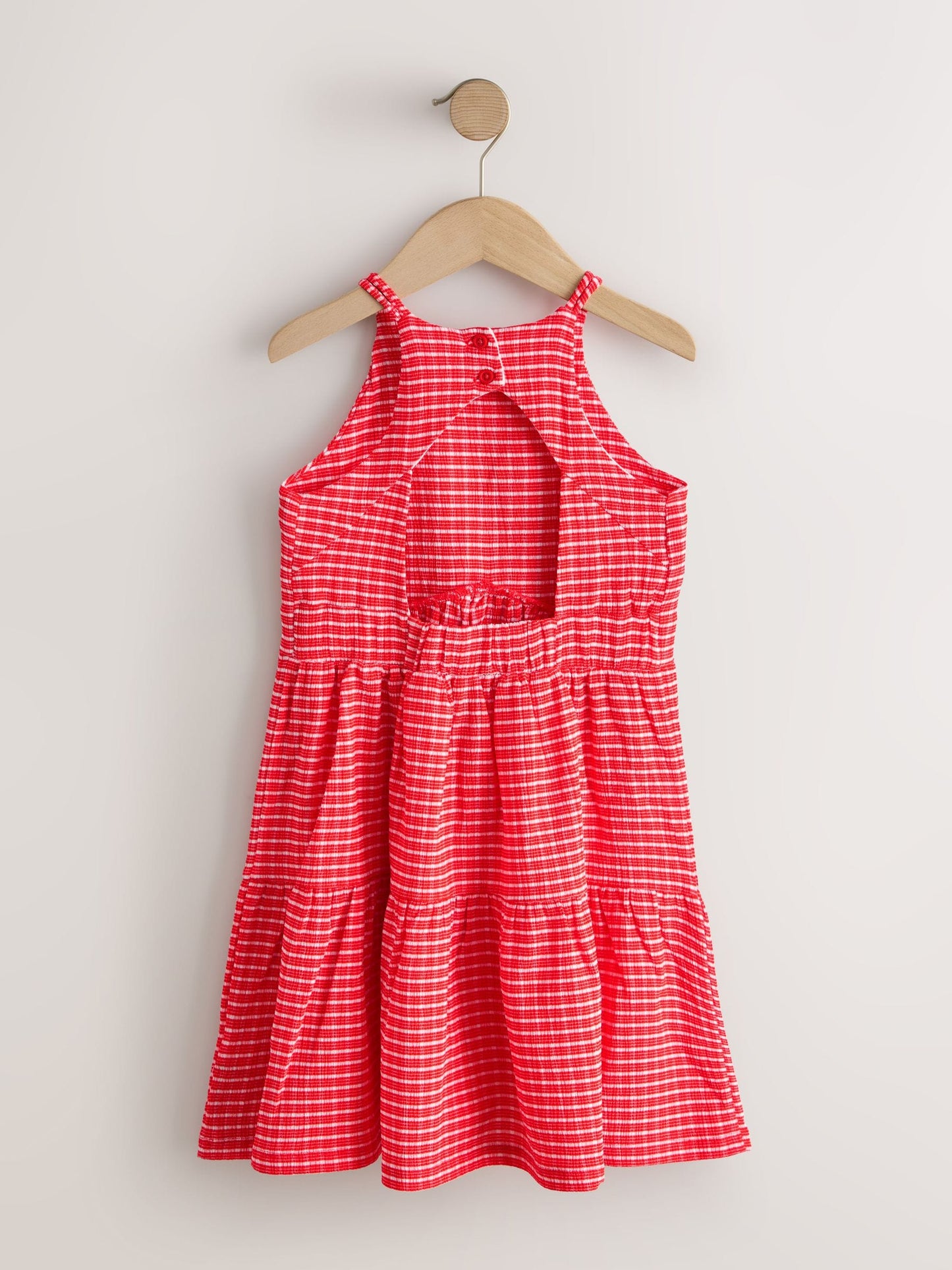 Red Stripe Strappy Crinkle Summer Dress (3-16yrs) image 6
