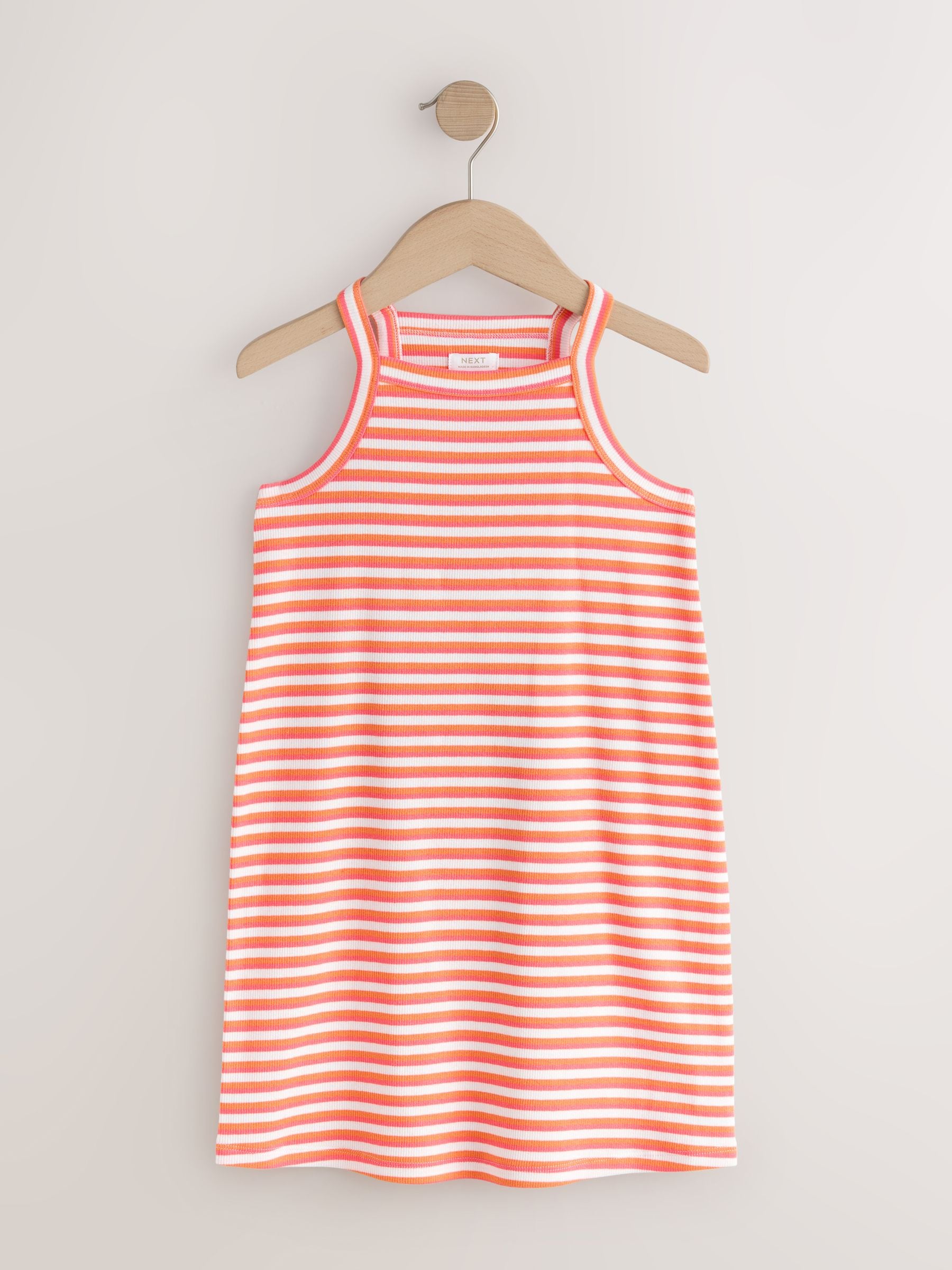 Orange Stripe Rib Racer Dress (3-16yrs) image 5