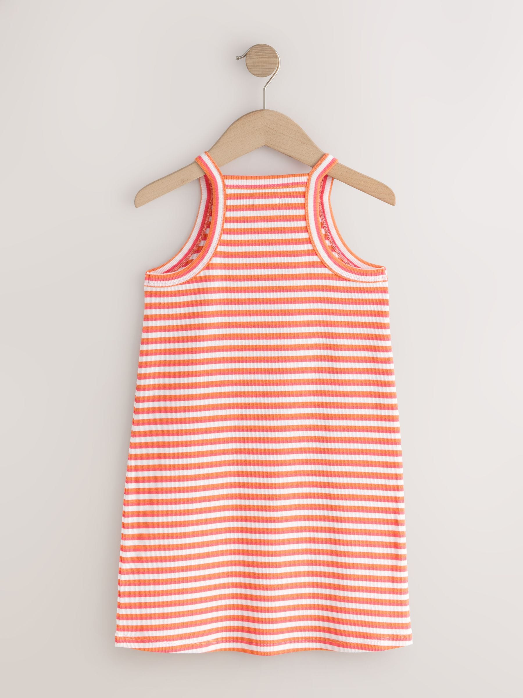 Orange Stripe Rib Racer Dress (3-16yrs) image 6