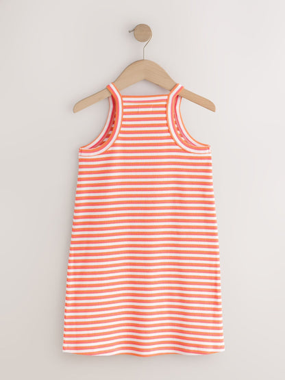 Orange Stripe Rib Racer Dress (3-16yrs) image 6