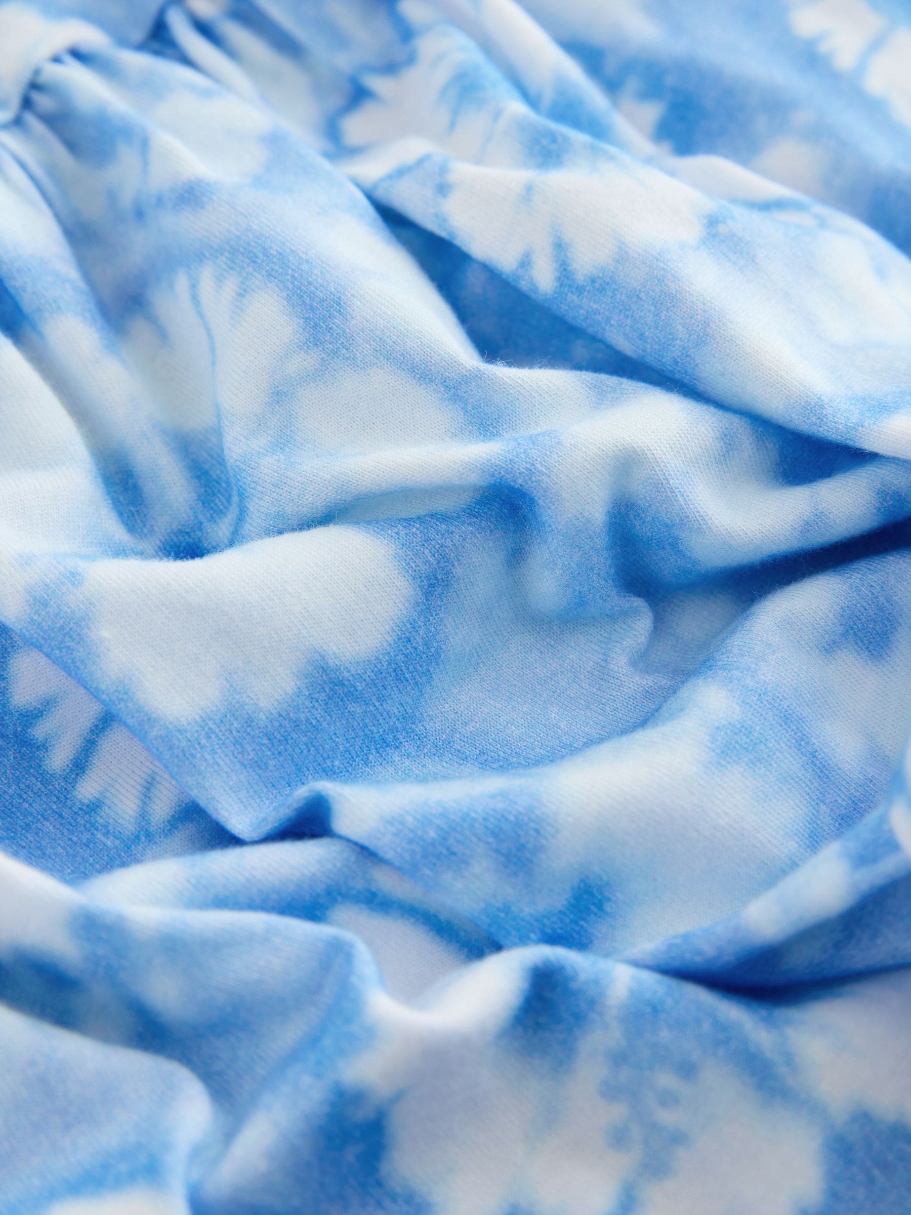 Blue Tie-Dye Twist Back Summer Dress (3-16yrs) image 6