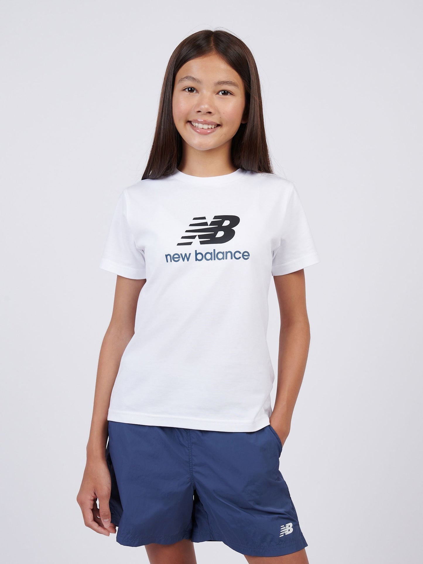 Dsiney Kidz - New Balance White Stacked Logo T-Shirt image 1