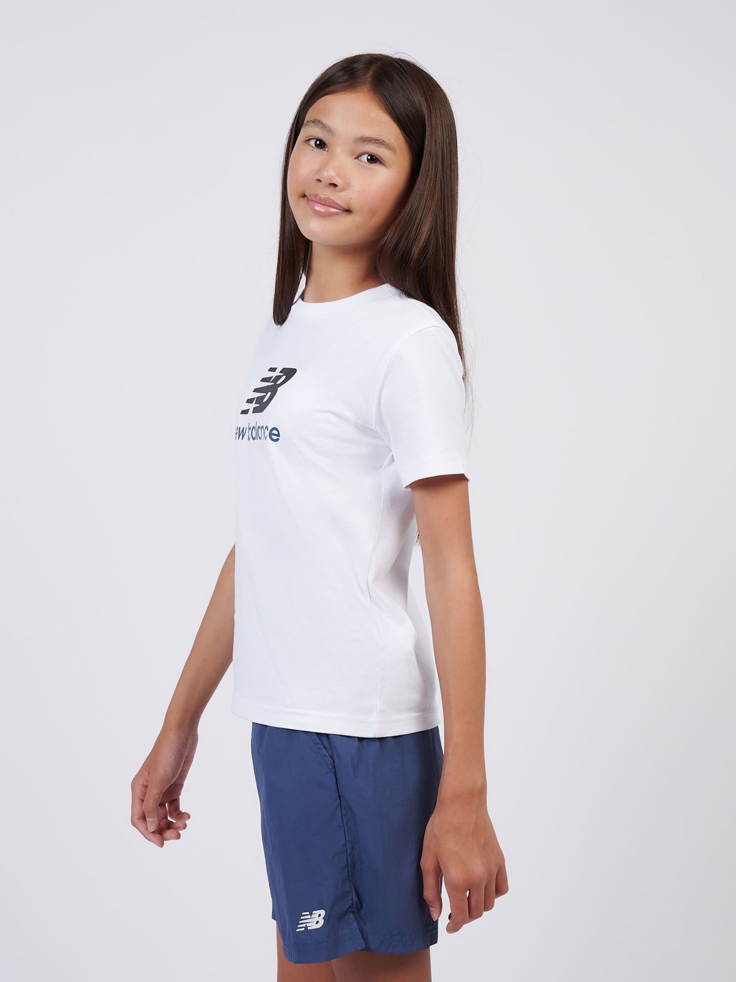 Dsiney Kidz - New Balance White Stacked Logo T-Shirt image 2