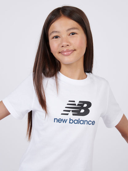 Dsiney Kidz - New Balance White Stacked Logo T-Shirt image 4