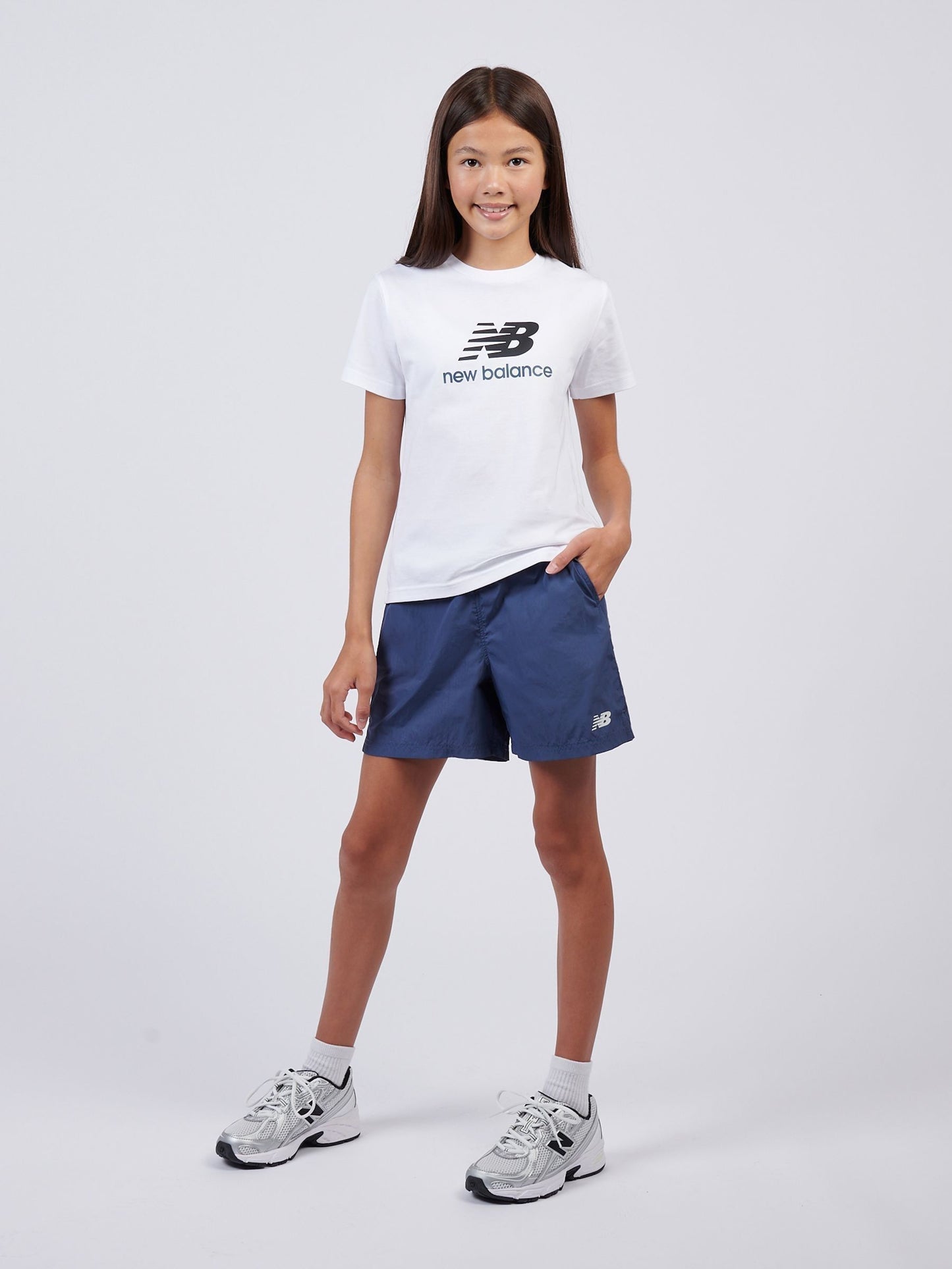 Dsiney Kidz - New Balance White Stacked Logo T-Shirt image 5