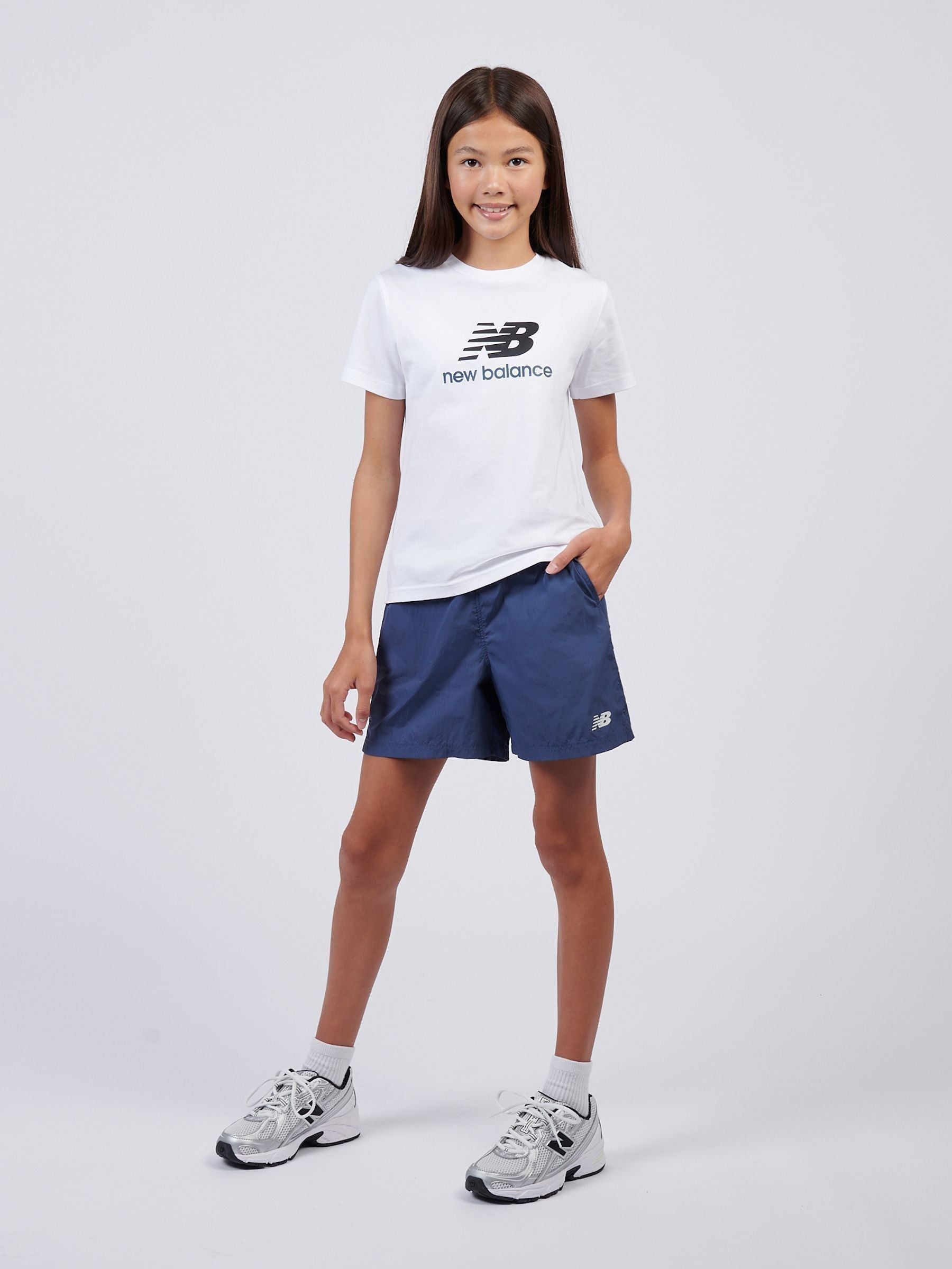 Dsiney Kidz - New Balance White Stacked Logo T-Shirt image 5