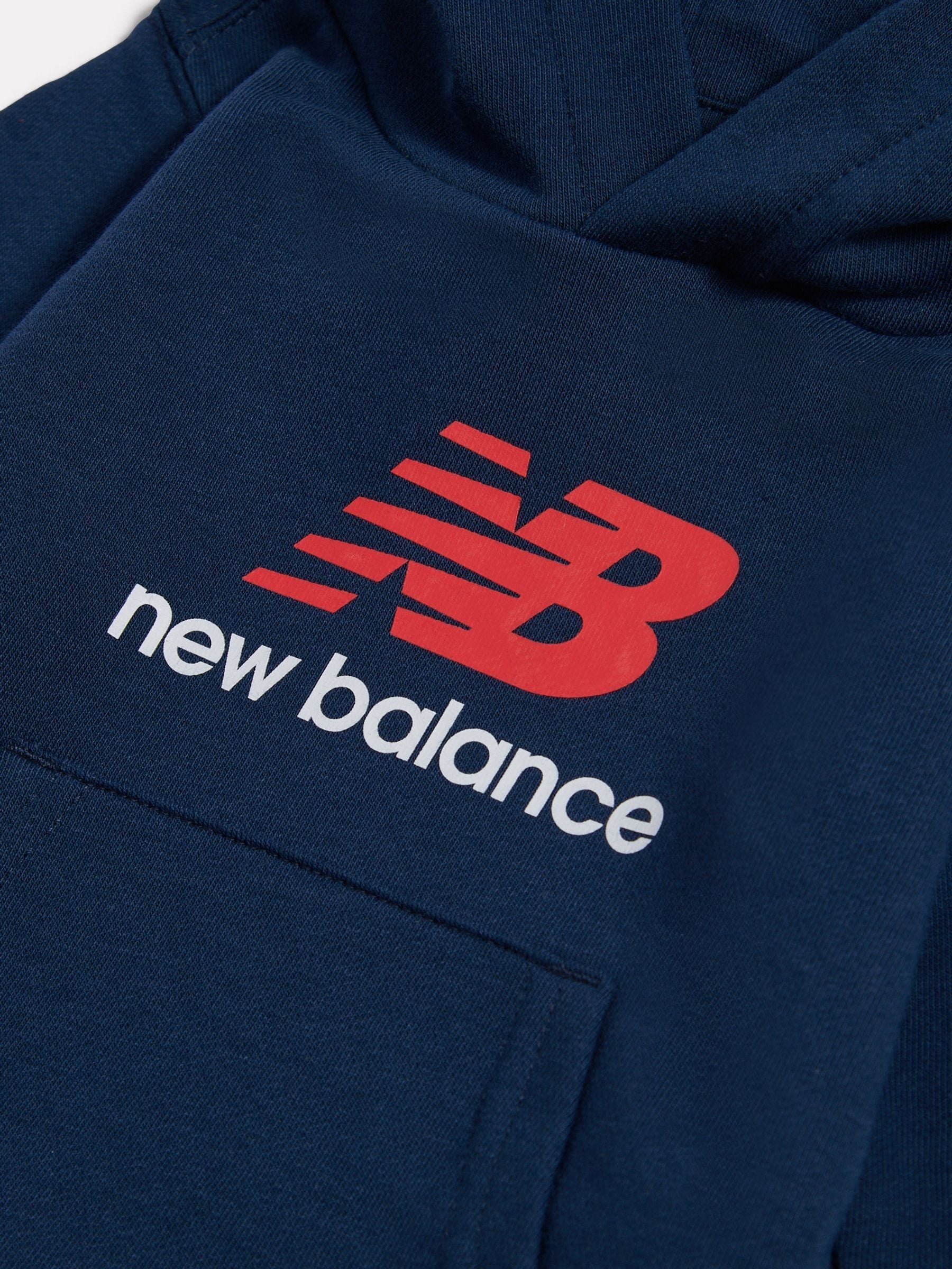 Dsiney Kidz - New Balance Navy Stacked Logo French Terry Hoodie image 3