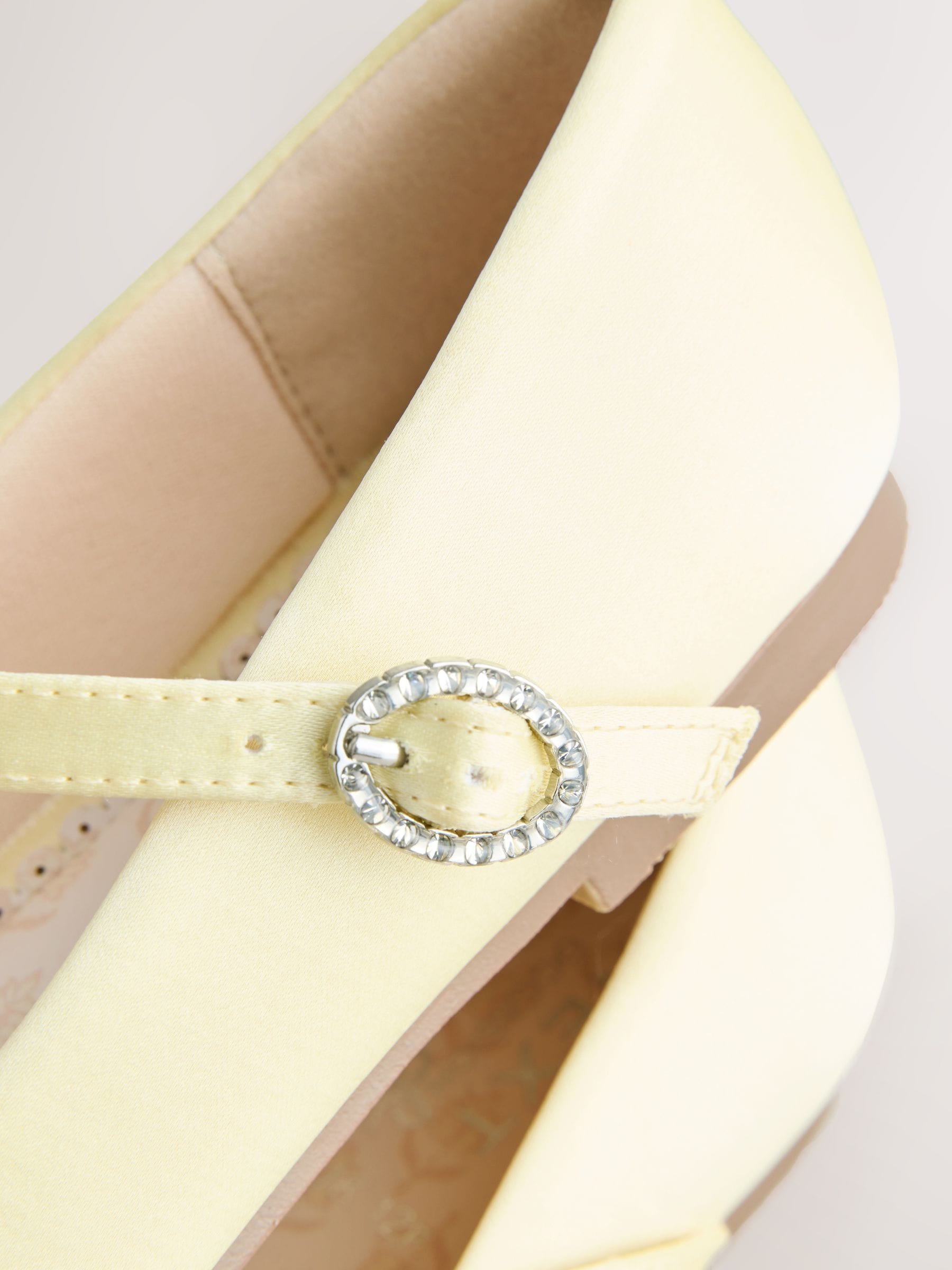 Lemon Yellow Stain Resistant Standard Fit (F) Mary Jane Occasion Shoes image 3