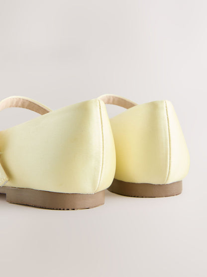 Lemon Yellow Stain Resistant Standard Fit (F) Mary Jane Occasion Shoes image 4