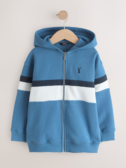 Dsiney Kidz - Blue/White Colourblock Zip Through Hoodie (3-16yrs) image 1