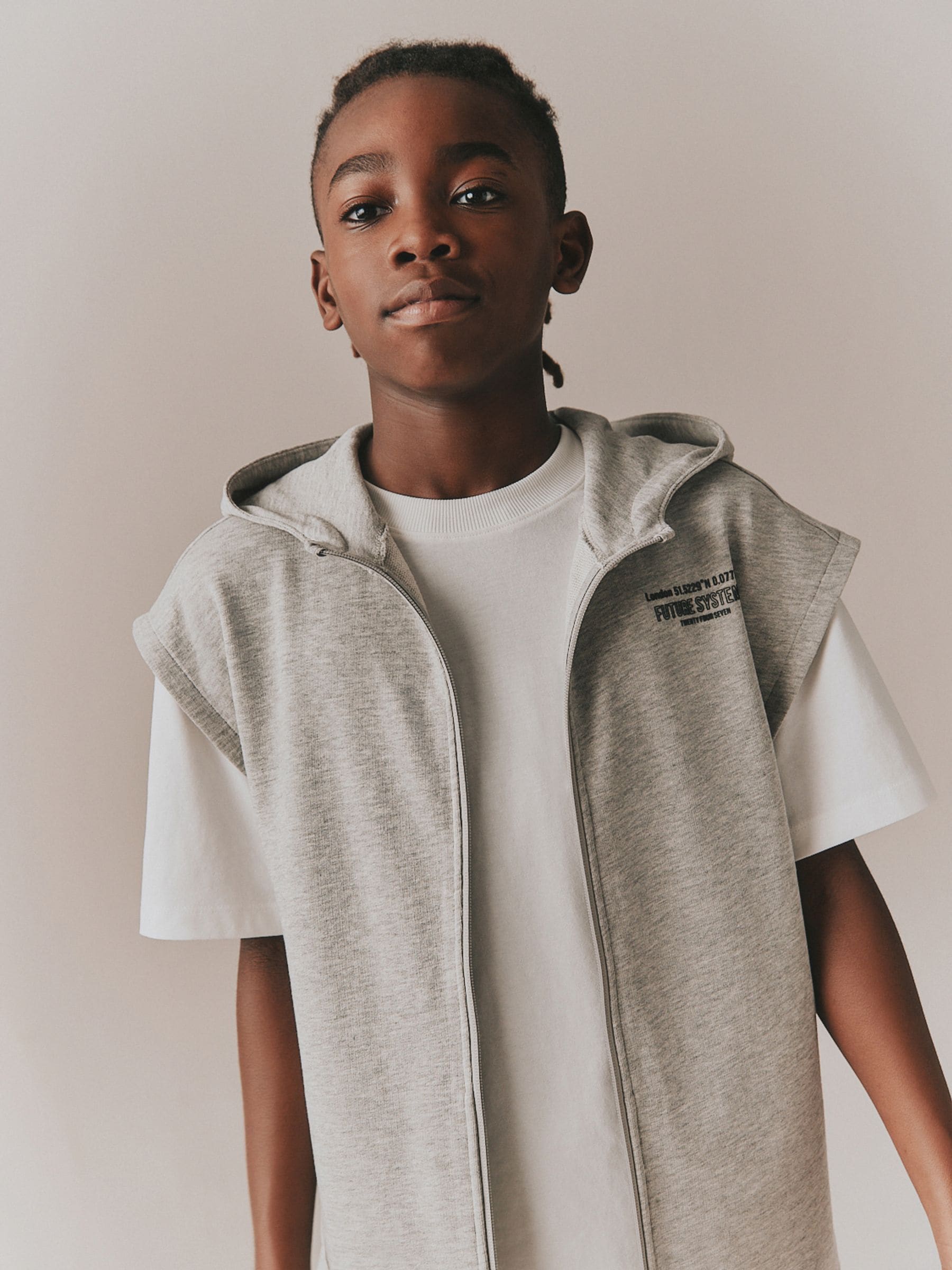 Dsiney Kidz - Grey Hoodie Tank and T-Shirt Set (3-16yrs) image 1