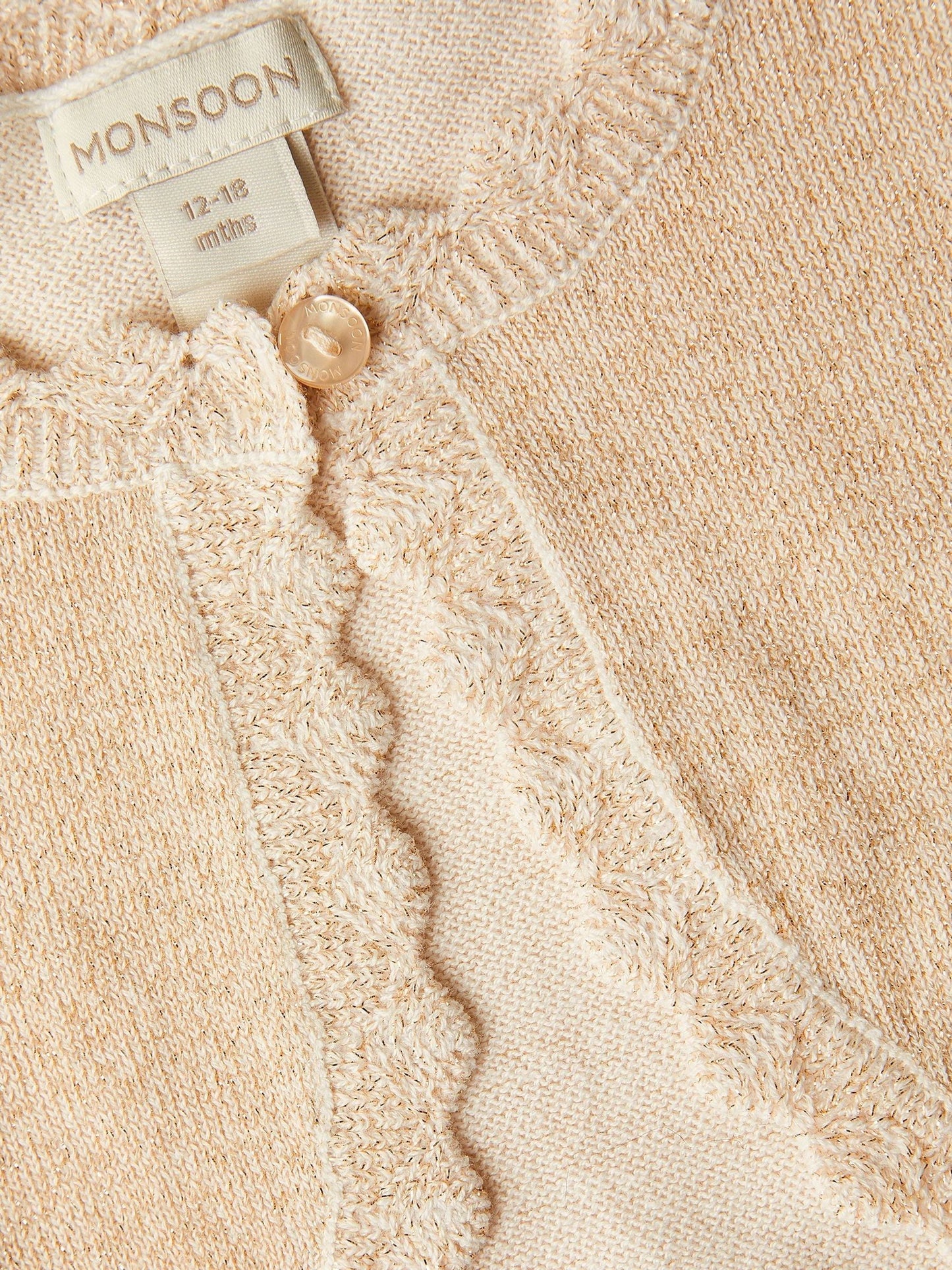 Dsiney Kidz - Monsoon Gold Baby Maeve Cardigan image 3