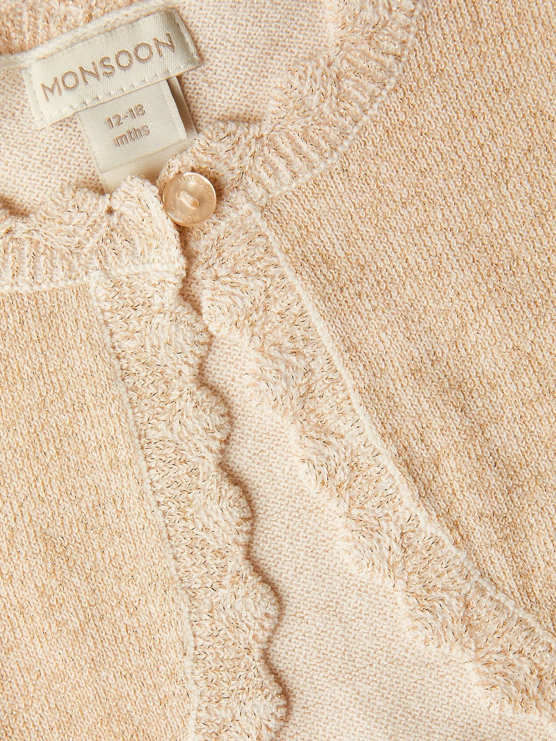 Dsiney Kidz - Monsoon Gold Baby Maeve Cardigan image 3