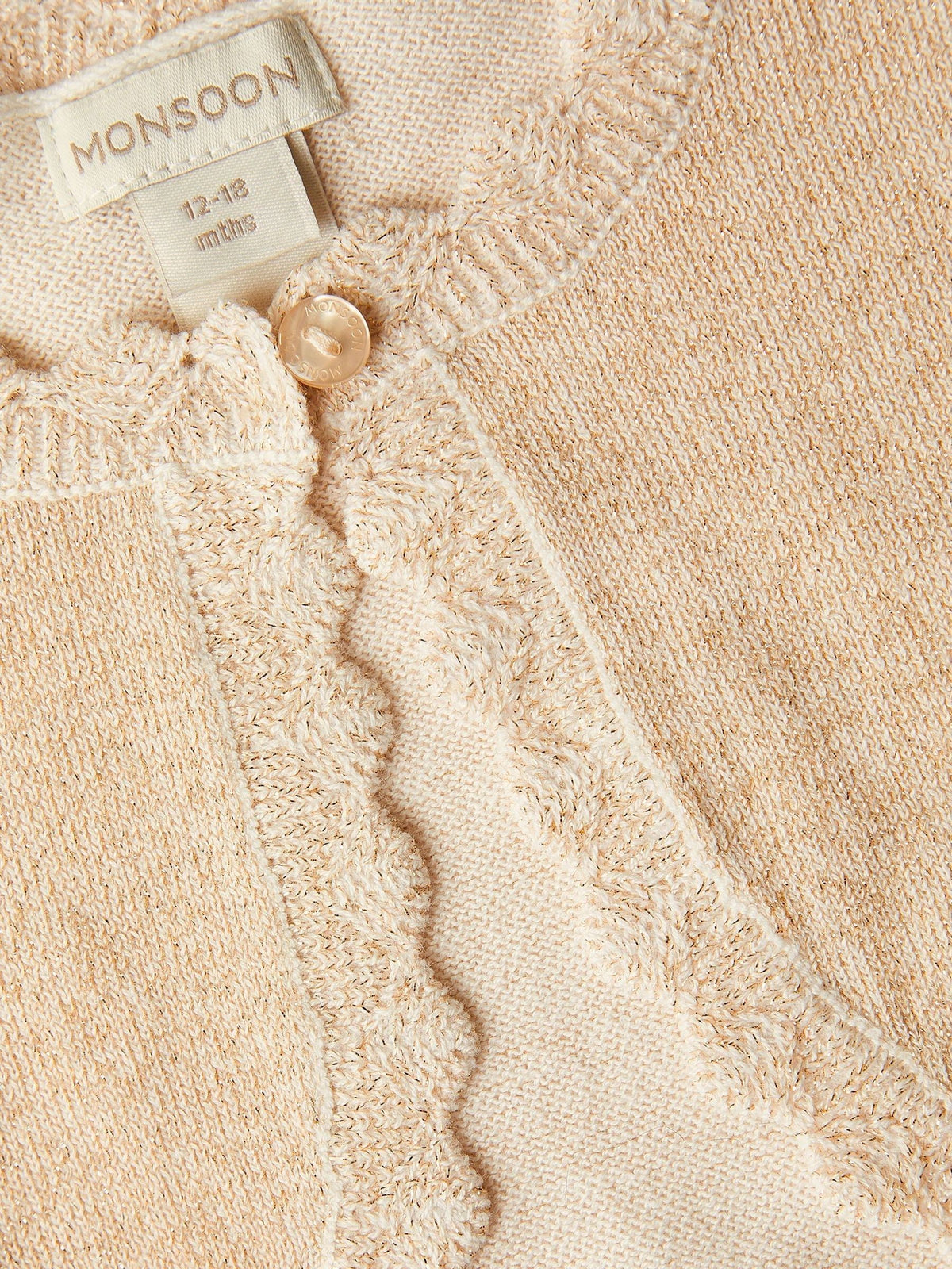 Dsiney Kidz - Monsoon Gold Baby Maeve Cardigan image 3