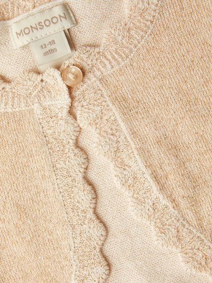 Dsiney Kidz - Monsoon Gold Baby Maeve Cardigan image 3