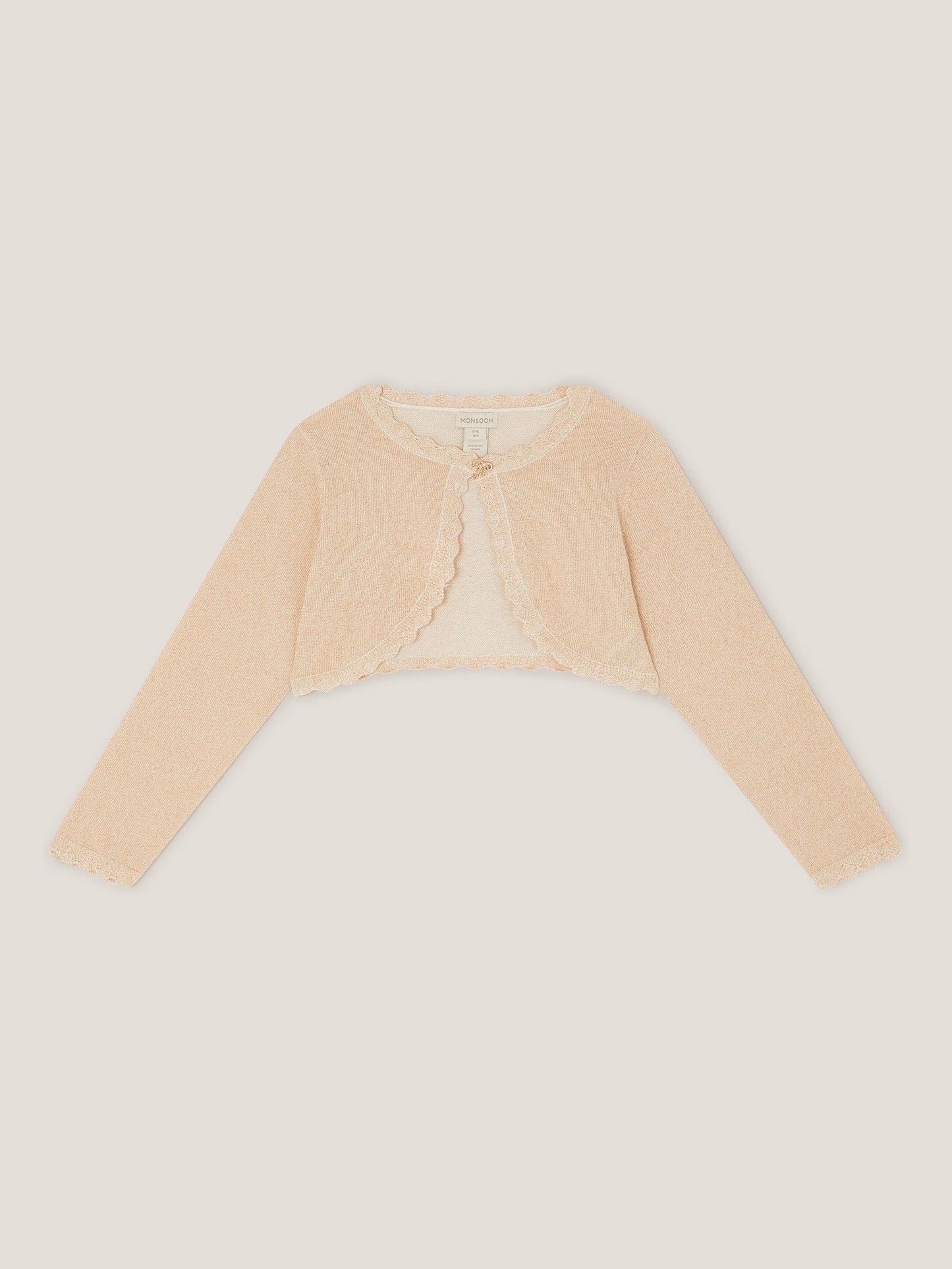 Monsoon Gold Maeve Bow Button Cardigan image 1