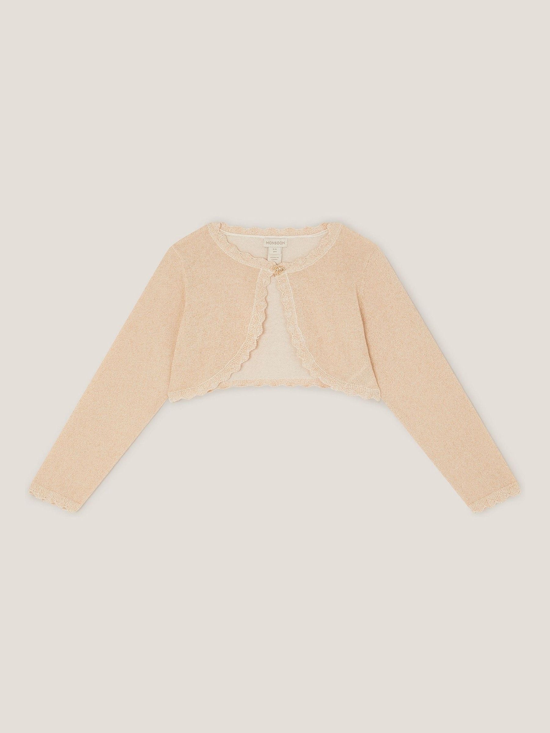 Monsoon Gold Maeve Bow Button Cardigan image 1