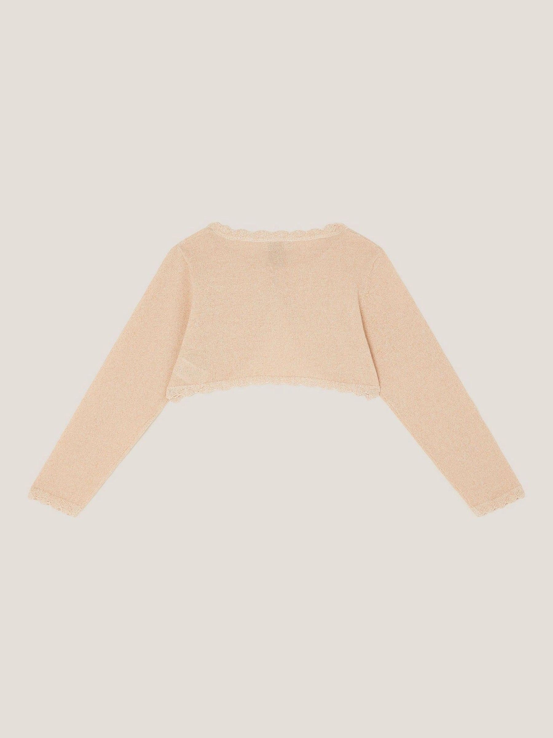 Monsoon Gold Maeve Bow Button Cardigan image 2