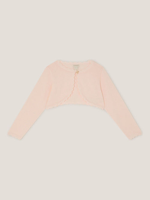 Dsiney Kidz - Monsoon Pale Pink Maeve Bow Button Cardigan image 1
